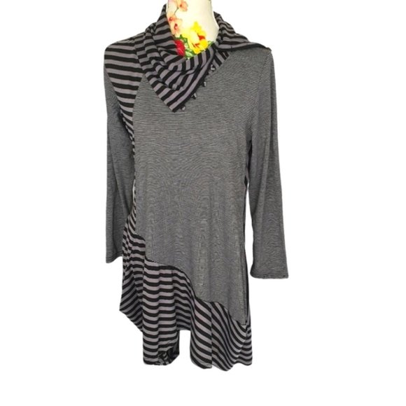 Clarity Striped Dress Sz M - Picture 1 of 16